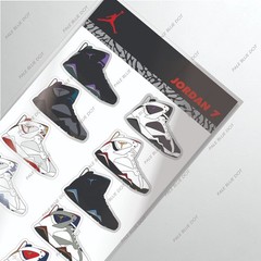 Air Jordan 7’s Sneaker sticker set of 10 !! Olympics Bordeaux vinyl collectibles