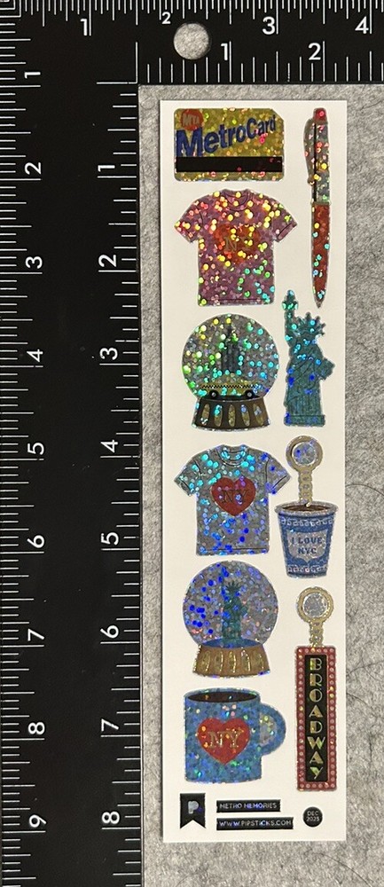 Pipsticks Stickers Glitter Snow Globes T-shirts New York City NYC Pipstickers