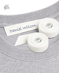 2 Rolls White Heat Adhesive Textile Tape 1cm Labels School Clothes Scrivib