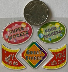 CHEER UP FOIL Stickers(11pc) Encouraging Phrases￼•Sport•Card Making•Teachers•WOW