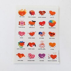 Love Conversation Quotes Hearts Valentine’s Day Hallmark Stickers Sticker Sheet