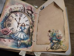 Alice In Wonderland Junk Journal Scrapbook USA Seller