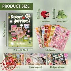 Bomichi Cat Y2K Sticker Book Journal Scrapbook