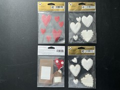 Bundle of 4 Heart/Love-themed Sticker Sets From Jolee’s Boutique & EK Success