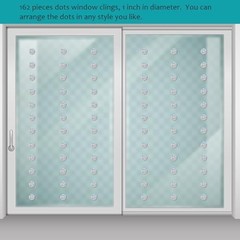 162 Pieces Dots Window Clings for Birds – Anti-Collision Window Decals – Prismat
