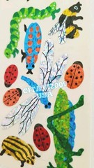 HAMBLY STUDIOS STICKERS PRISMATIC BUG DRAGONFLY CATERPILLAR BEE LADYBUG VINTAGE