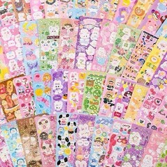 60Sheets Mixed Korean Cute Deco Photo Cards Scrapbook Stickers