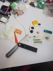 Huge Assorted Craft Sewing Lot Buttons Zippers Scissors Embellishments Supplies