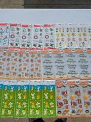 HUGE! Lot of 105 Packs of Hallmark Stickers Sealed Holidays Halloween Puffy LOOK