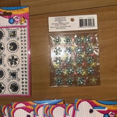 Lot Of 60 New Gemstone Rhinestone Jewel Stickers Crafts Self Adhesive Stick on