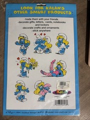 2001 SMURF Smurfette Glitter Sparkle Sticker Sheet NIP Decal RARE 8 Stickers