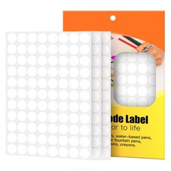 White Dot Stickers 3/4 Inch,Round 1320 Pcs Color-Coding Labels,Sticky Circle Dot
