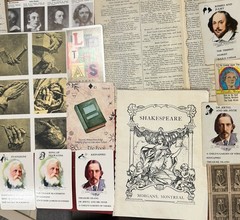 Vintage Book Lovers Junk Journal-book pages & cutout playing cards stamps & more