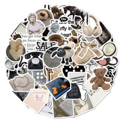 50pcs RETRO Vintage Stickers,Waterproof No Residue, 230
