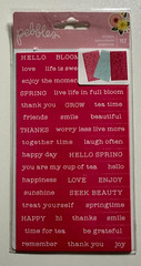 Pebbles Scrapbook Garden Party Word Stickers-3 Sheets
