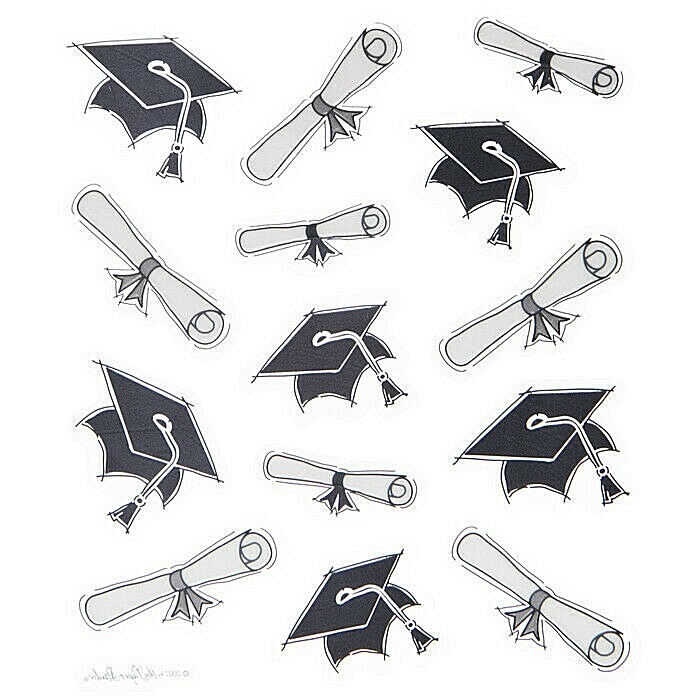 THE PAPER STUDIO Stickabilities GRADUATION CAP Stickers – 28 pcs