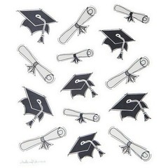 THE PAPER STUDIO Stickabilities GRADUATION CAP Stickers – 28 pcs