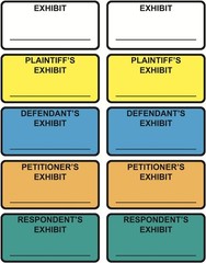 1″x2″ 500 PCS Exhibit Stickers Plaintiff’s Defendant’s 1*2 inches