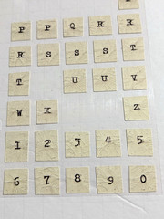 Vintage Scrapbook Alphabet LOT – 9 Sets of Square Shaped Letters/Numbers