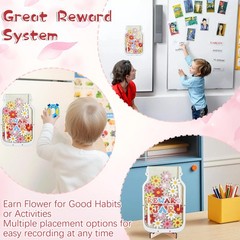 Magnetic Flower Reward Jar for Kids, Classroom & Chore Behavior Chart