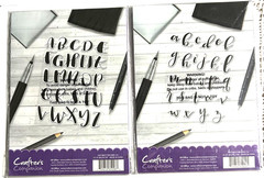 Crafters Companion Brush Alphabet Upper & Lowercase. 2 Acrylic Stamp Sets 26PC