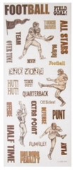 Football Phrase Scrapbook Stickers 5” x 12”