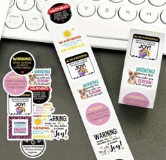 100 THANK YOU 1″ ASSORTED STICKERS LABELS SEALS FEEDBACK WARNING Small Business