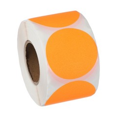500pcs Colored Dot Stickers 2″ Color Coding Labels Stickers, Fluorescent Orange