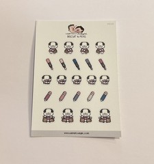 Hubman and Chubgirl Stationary Buddies Planner Sticker Lot of 8 NEW
