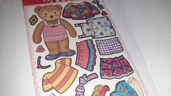 Vintage Teddy Bear Dress Up Activity Sticker Sheet Vintage 90s Paper Doll NEW