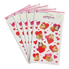 Vintage AGC Hamster hearts sticker sheets Book LOT OF 5, 420 Total Stickers