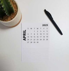 Large Calendar Stickers for Planners | Bold Month on the Side | 5″ x 7″