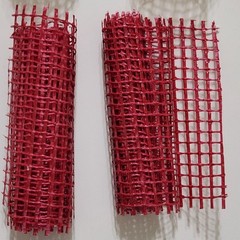 Lot 7 Small Rolls Netting Scrapbooks Neutrals Red Pink Blue Embellishments Net-C
