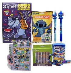 Stitch Mini Journal, Activity Set, Coloring Book, Crayons, Pens & Sticki Rolls