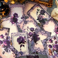 Vintage Rose Blooms Scrapbook Paper PET Stickers Junk Journals Album DIY Collage