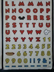 New (3) SandyLion Disney Stickers Mickey Mouse Goofy Alphabet ABCs Disneyland