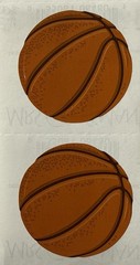 BASKETBALL Glossy Stickers (2pc)Mrs.Grossman’s•Game •Sport•Players•Card Making•