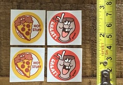 Vintage 1980s Trend Scratch N Sniff Pizza Cola Stickers