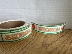 S.R.M. State Titles Banner Stickers Georgia Sticker Roll Vintage HTF