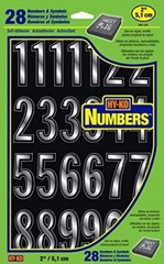 Products MM-32N Self Adhesive Vinyl Die Cut 2″ High Prism Silver 2″ Numbers