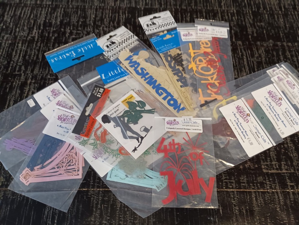 Lot of 28 Laser die-cut packages Griff’s Short Cuts Scrapbooking