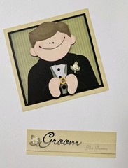Set of 2 Pebbles Inc Wedding Bride & Groom Cardstock Stickers SnipIts