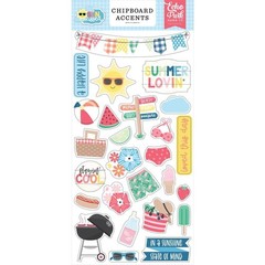 Echo Park Paper 6″ x 13″ Chipboard Bundle Accents + Words & Phrases – Sun Kissed