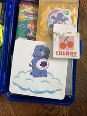 Blue Scholastic Book Fair Pencil Case Stickers Erasers 1990s 2000 W Book Stine