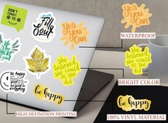 300Pcs Positive Motivational Vinyl Stickers for Water Bottles Laptop DIY