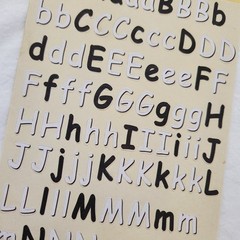 Lot 7 Sheets NON-ADHESIVE Alphabet Letters Numbers Pink Blue Pastel More Vintage