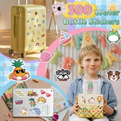 300 PCS Water Bottle Stickers for Kids,Cute Waterproof Vinyl Laptop Stickers …