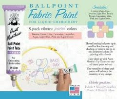 AUNT MARTHA’S FABRIC PAINT – 8 COLORS – PASTEL COLORS