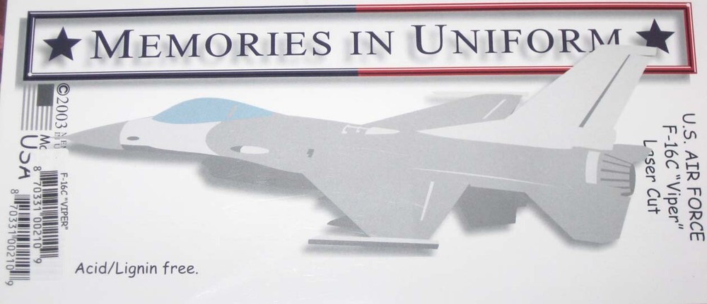 Scrapbooking Laser Cut Memories In Uniform U.S. Air Force F-16C Viper Aircraft