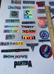 50 Large Classic Rock Stickers 50s 60s 70s 80s 90s Rock & Roll Waterproof Large